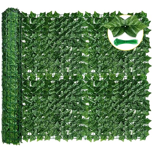 KASZOO 120"x40" Artificial Ivy Privacy Fence Screen - UV-Anti Breathable