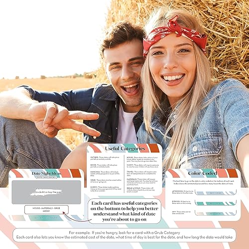 Miniatura 5 de Romántico y divertido juego de cartas con ideas para una cita nocturna, regalo perfecto para pareja para ella o él, regalos de pareja para novio,