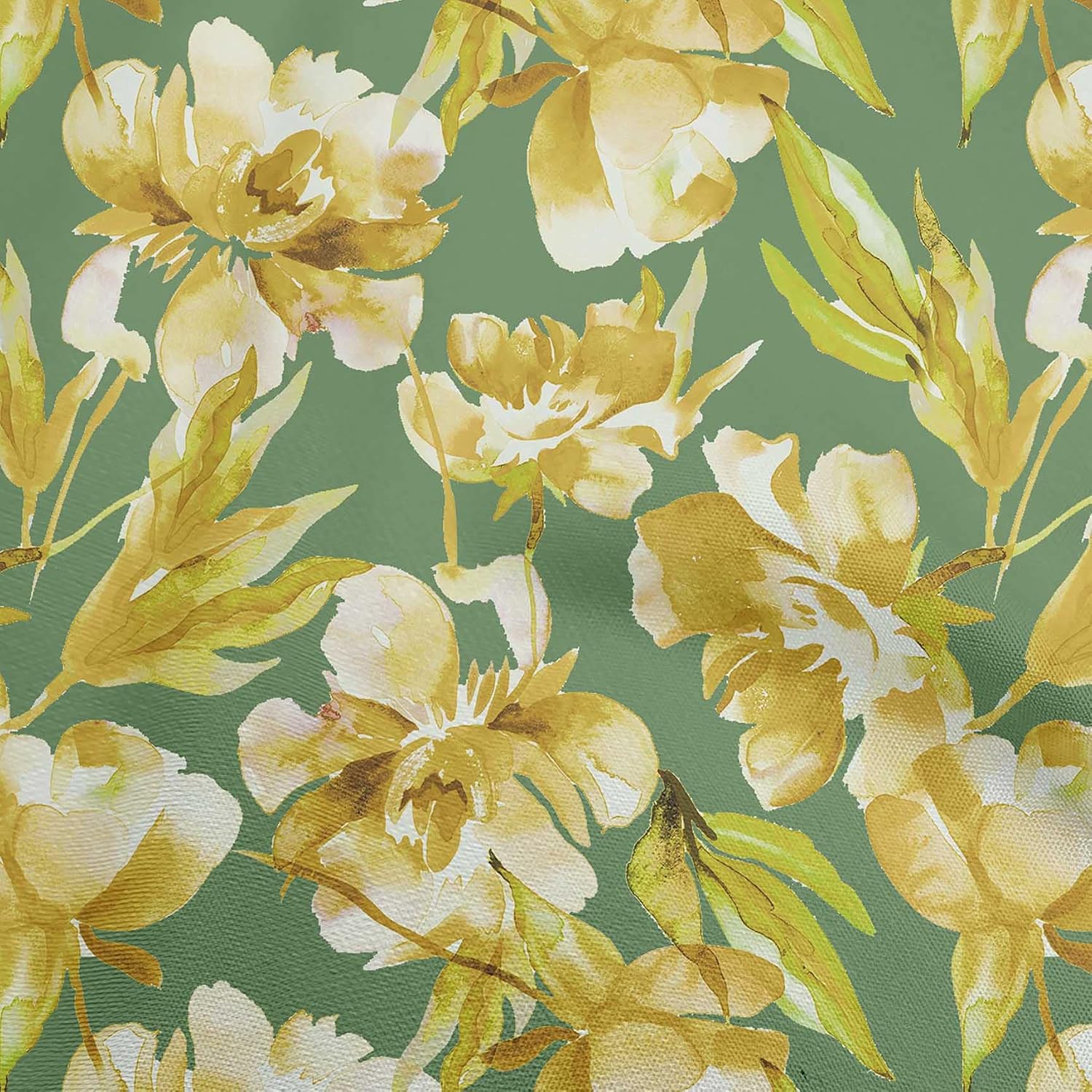 oneOone Cotton Jersey Green Fabric Florals Quilting Supplies Print Sewing Fabric by The Yard 58 Inch Wide-CM