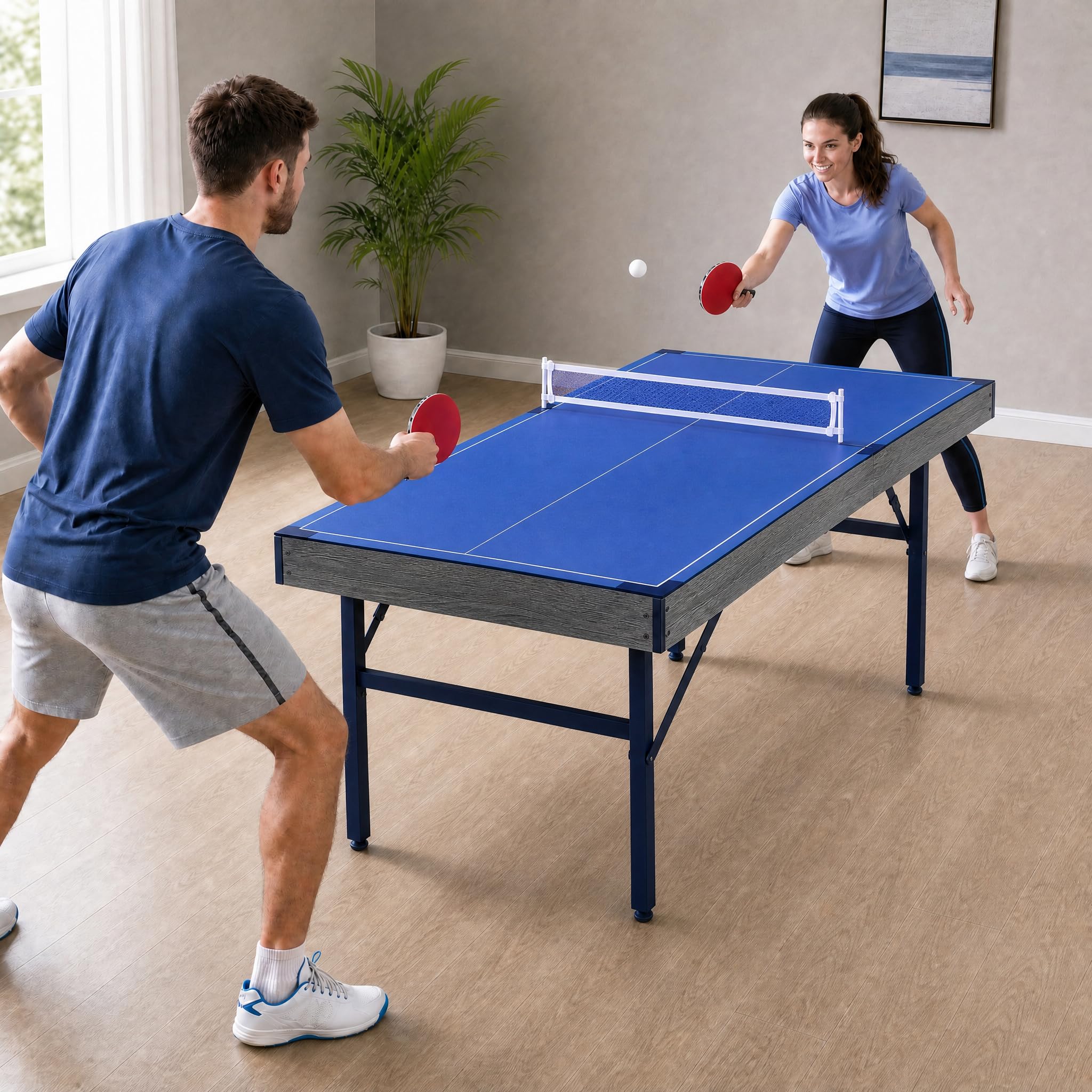 hotsizz Multifunktionale Spieltische,137×68.5×78.5cm,Enthält Billiardtisch/Tischtennisplatte/Sandfox-Ball/Bowling，EIN Spieltisch für Erwachsene und Kinder