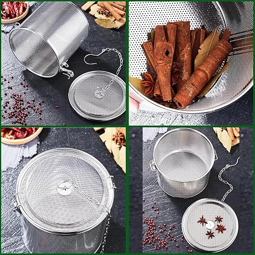 Miniatura 5 de Colador de condimentos, filtro de especias de acero inoxidable, filtro de especias de cocina, diseño de malla, colador de bolas de té, condimentos