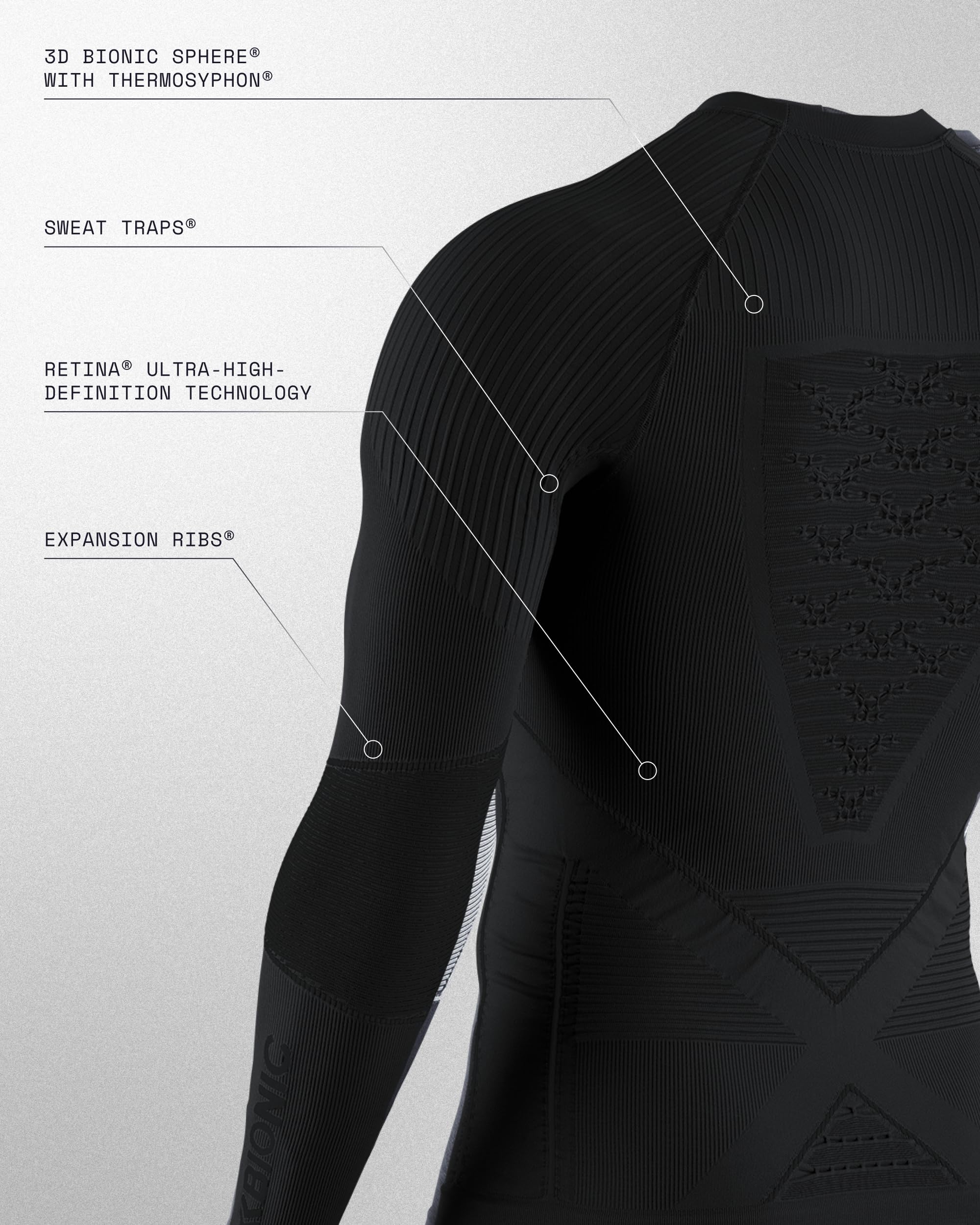 X-Bionic Energy Accumulator 4.0 Shirt Round Neck Long Sleeves Men Capa De Base Camiseta Funcional Hombre