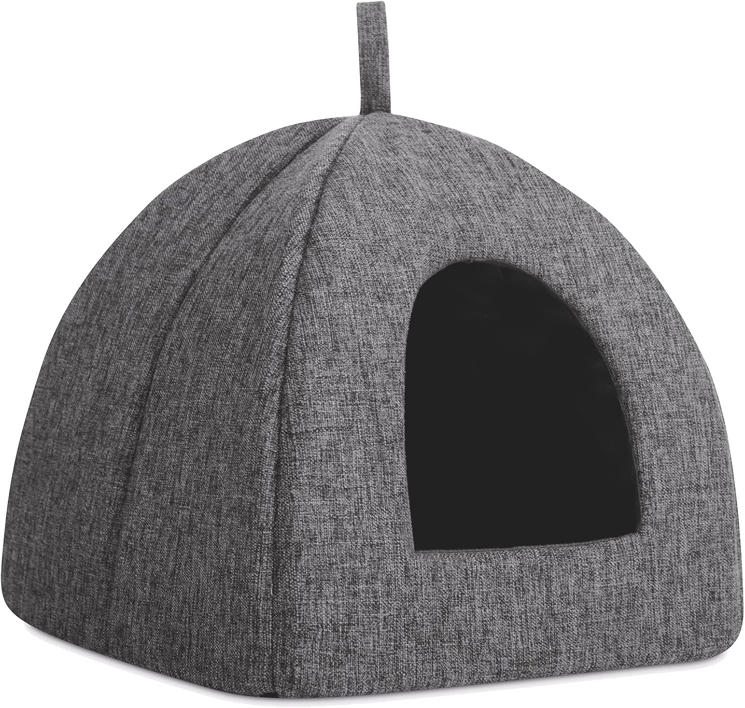 Hollypet Cat Bed, 2 in 1 Cat Tent Cave for Kittens and Small Dogs, 16 x 16 inches Triangle Pet House with Washable Cushion for Indoor…