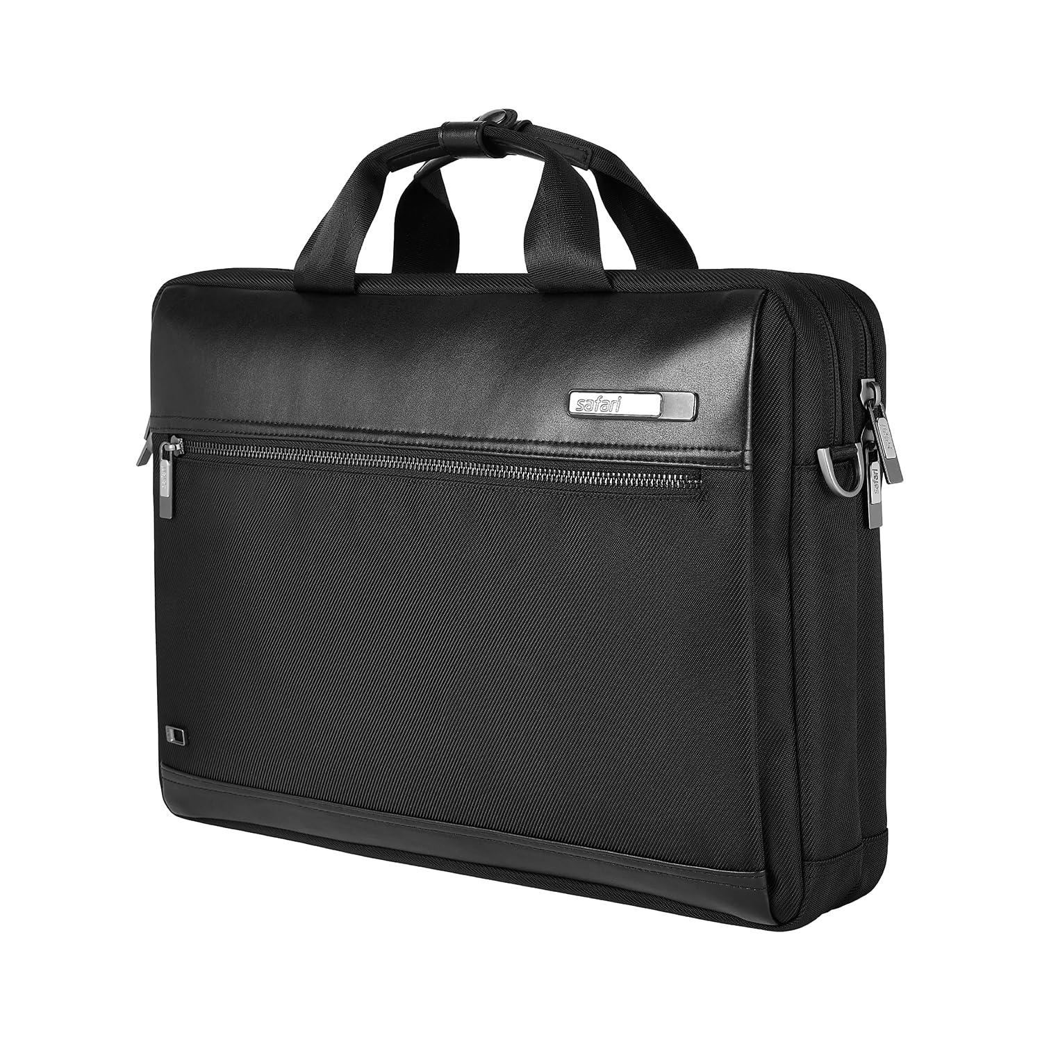 Safari Select Crest Messenger Bag with Dual Compartments, Laptop and Tablet Sleeve, Water Resistant Polyester Material, Detachable Strap, For Men and Women, Black (B0D9BMQ42G) Amazon Price History, Amazon Price Tracker