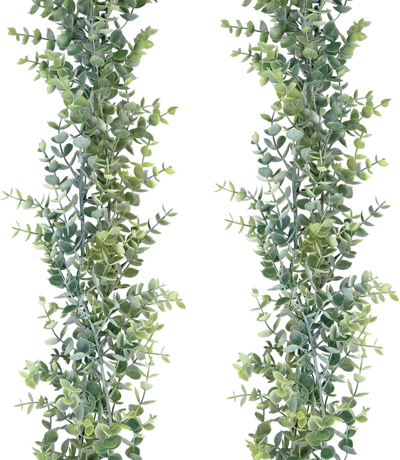 2 Packs Eucalyptus Garland 11.8ft Fake Vines Greenery Garland Backdrop Garland Decor, Fake Hanging Plant for Table Wall Festival Indoor Outdoor Decor