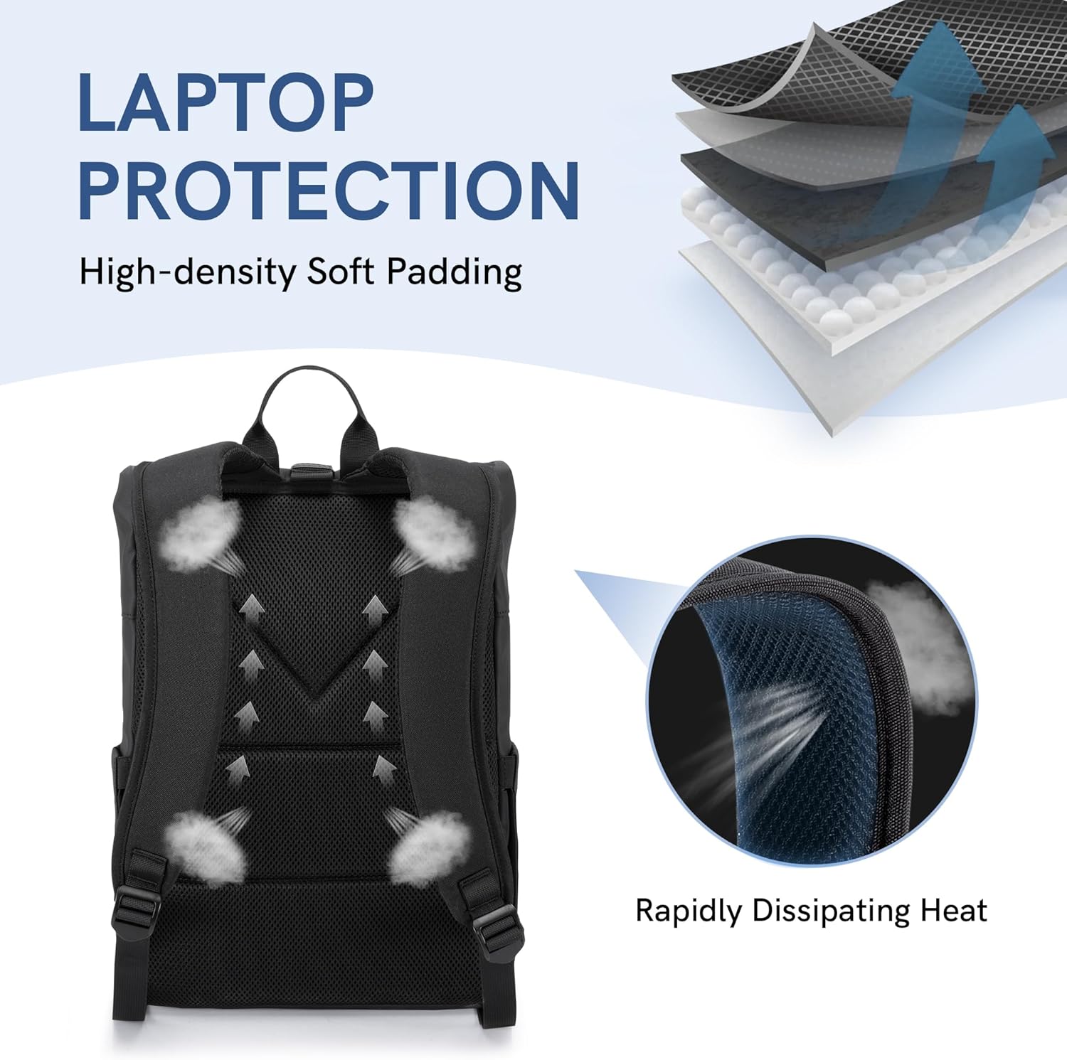 Kingsons Travel Laptop Backpack, Anti Theft Lightweight Backpacks，Waterproof Backpack Casual Daypack Computer Bag Gift - Image 4