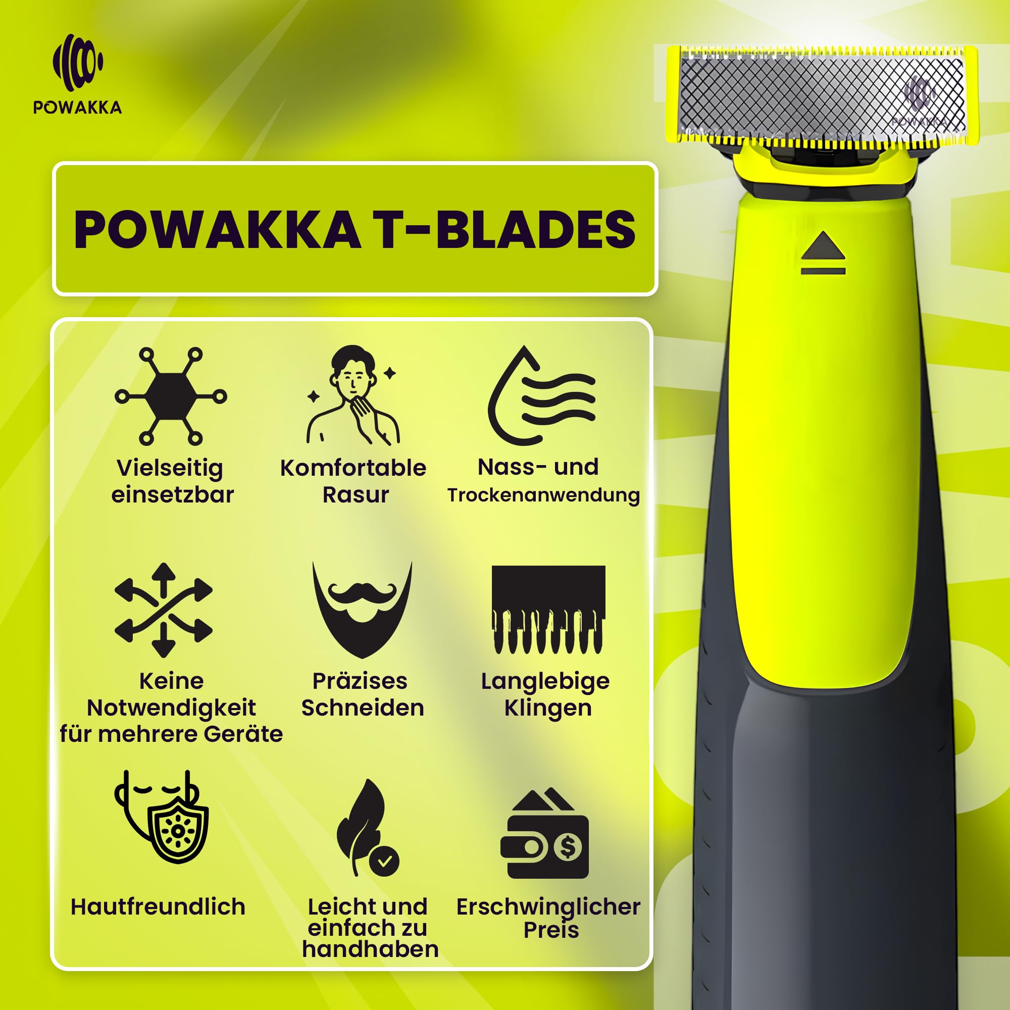 T-Blade Kompatible Ersatzklingen für OneBlade