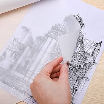 Tracing Paper Roll High Transparency White Pattern Paper For Sewing Dressmaking Sketch Drafting, Applicable For Builders And Designers (23m