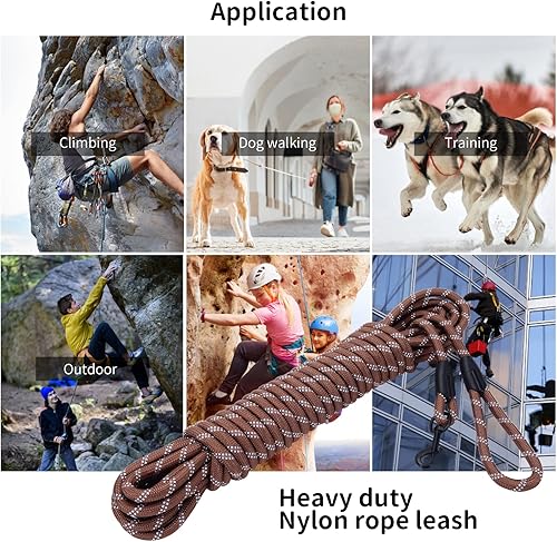 Vista 174 de Hi Kiss - Correa de entrenamiento para perros de 15, 20, 30, 50 o 100 pies, para entrenamiento de agilidad, obediencia y recuperación, jugar, Azul