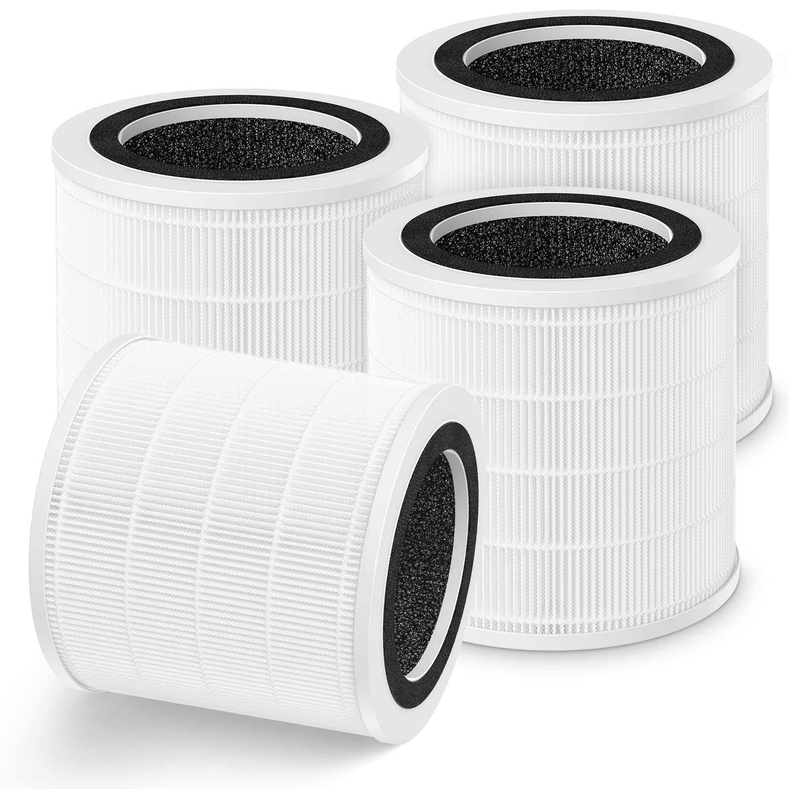 4 Pack H7126 Replacement Filter for GoveeLife H7126 Mini Air Purifier, 3-in-1 H13 True HEPA Air Filter for H7126 Air Purifier Filter for Dust, Pollen, Replace Part #H7126-RF