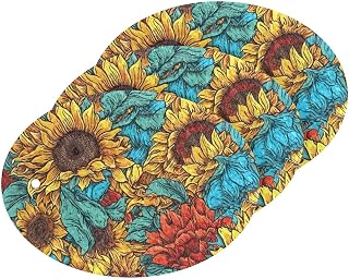 MAOBLYR Quick Absorption Household Cleaning Sponge,Double-Sided Reusable3.54x2.56In,Kitchen Tableware Multi-Purpose Cleaning 3 Sets-Colorful Sunflower
