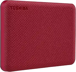 TOSHIBA HD Externo Portátil 1TB Canvio Advance USB 3.0 Vermelho - HDTCA10XR3AA