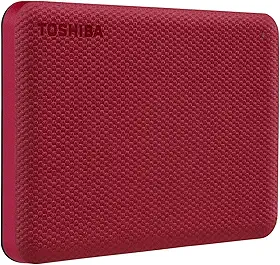 TOSHIBA HD Externo Portátil 1TB Canvio Advance USB 3.0 Vermelho - HDTCA10XR3AA