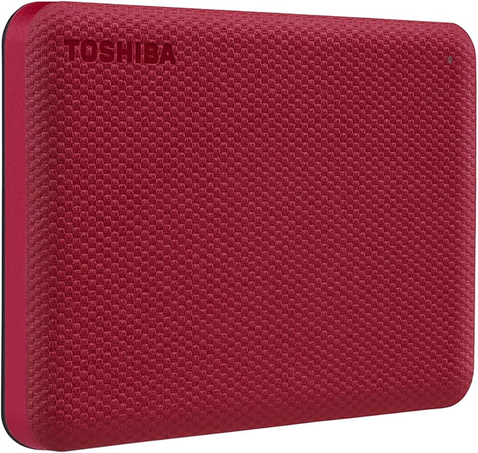 TOSHIBA HD Externo Portátil 2TB Canvio Advance USB 3.0 Vermelho - HDTCA20XR3AA