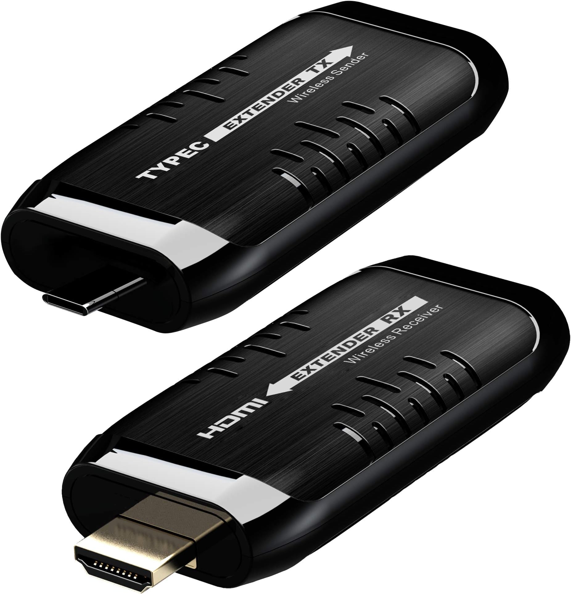 Wireless USB C to HDMI Extender Kit, Transmitter and Receiver Powered by USB Type-C, Transmit HD 1080p Video and Audio to TV or Projector from Laptop, PC, DVD Player, NO Cable Box (15m/50ft)