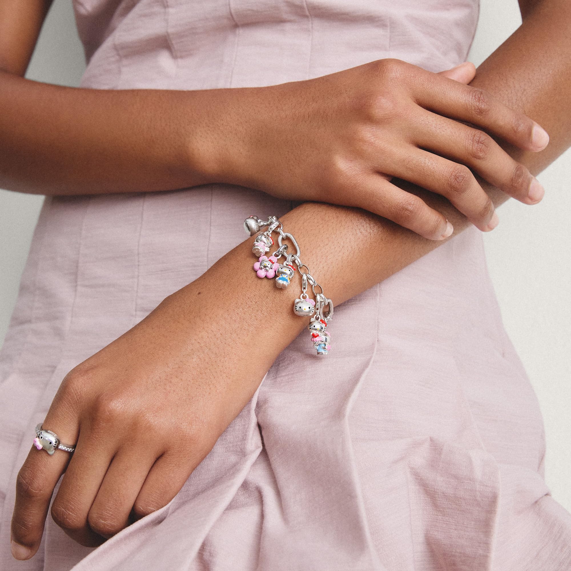 THOMAS SABO X Hello Kitty Charm Club Original Pink Hello Kitty AnhäNger