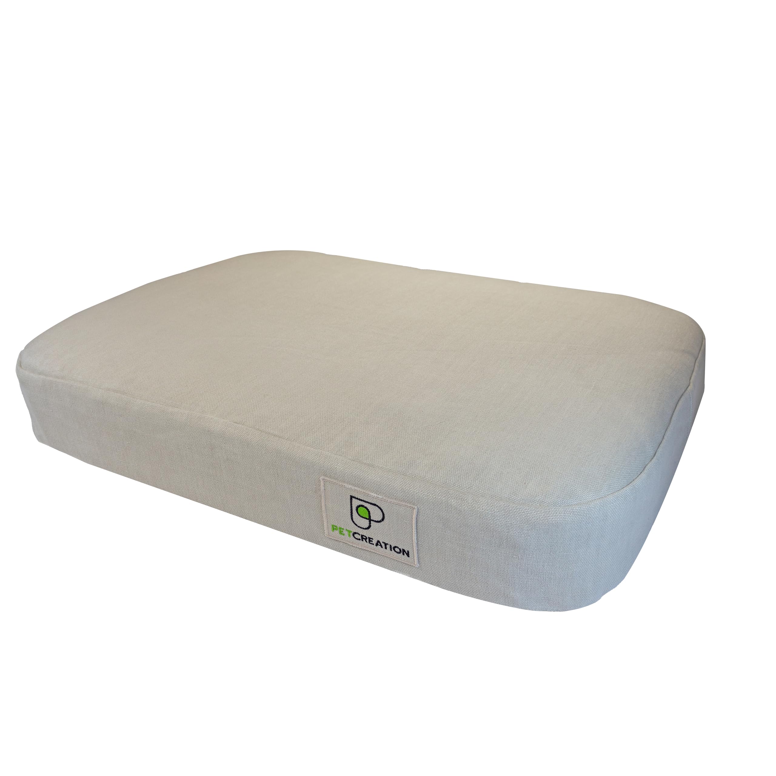 Cuccia per Cani in Memory Foam con Rivestimento in Lino e Fodera Silver Coolmax® – Comfort, Igiene e Stabilità Cuscino Ortopedico per Cani Antibatterica e Fondo Antiscivolo (Avorio, L 90x63 cm)