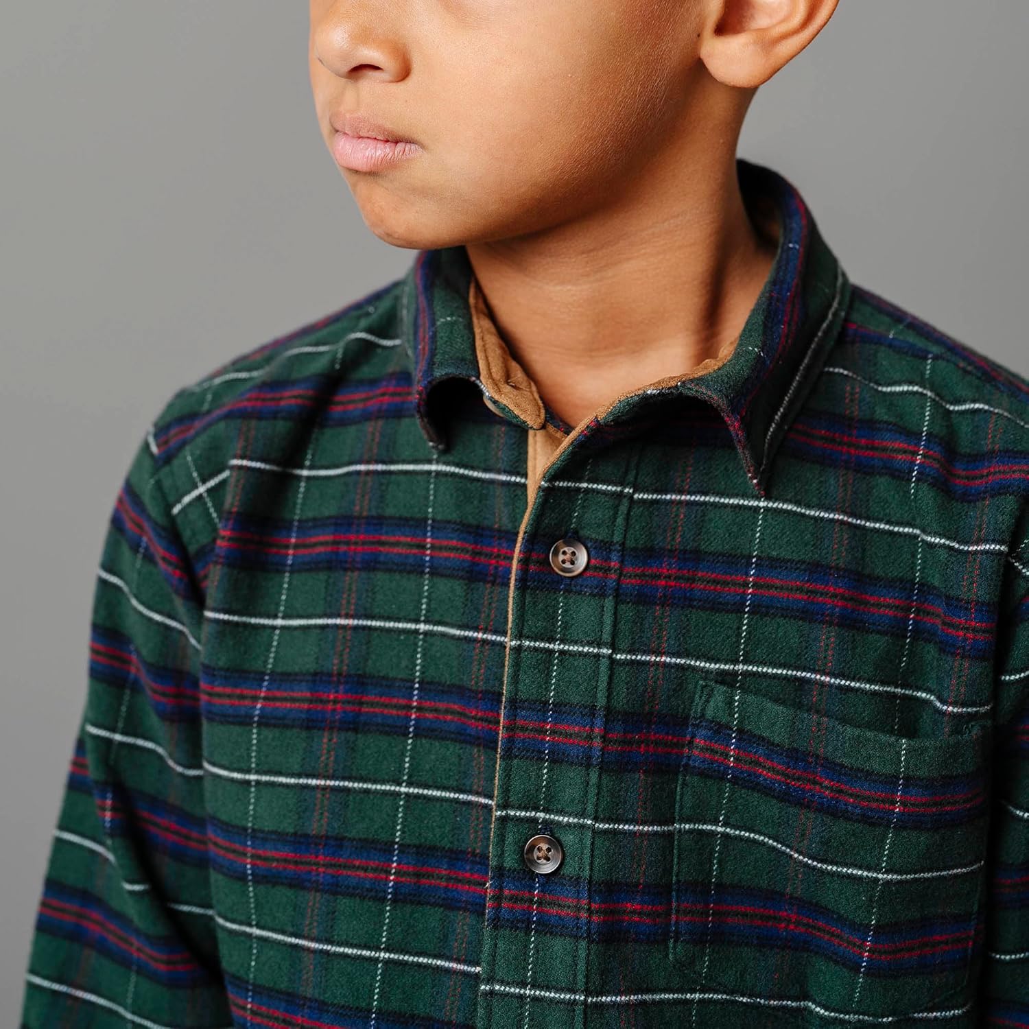 Flannel Shirt with Elbow Patches