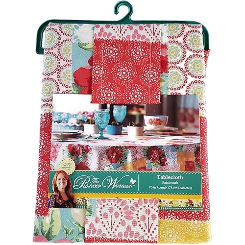 The Pioneer Woman Patchwork Tablecloth 70 Inches Round