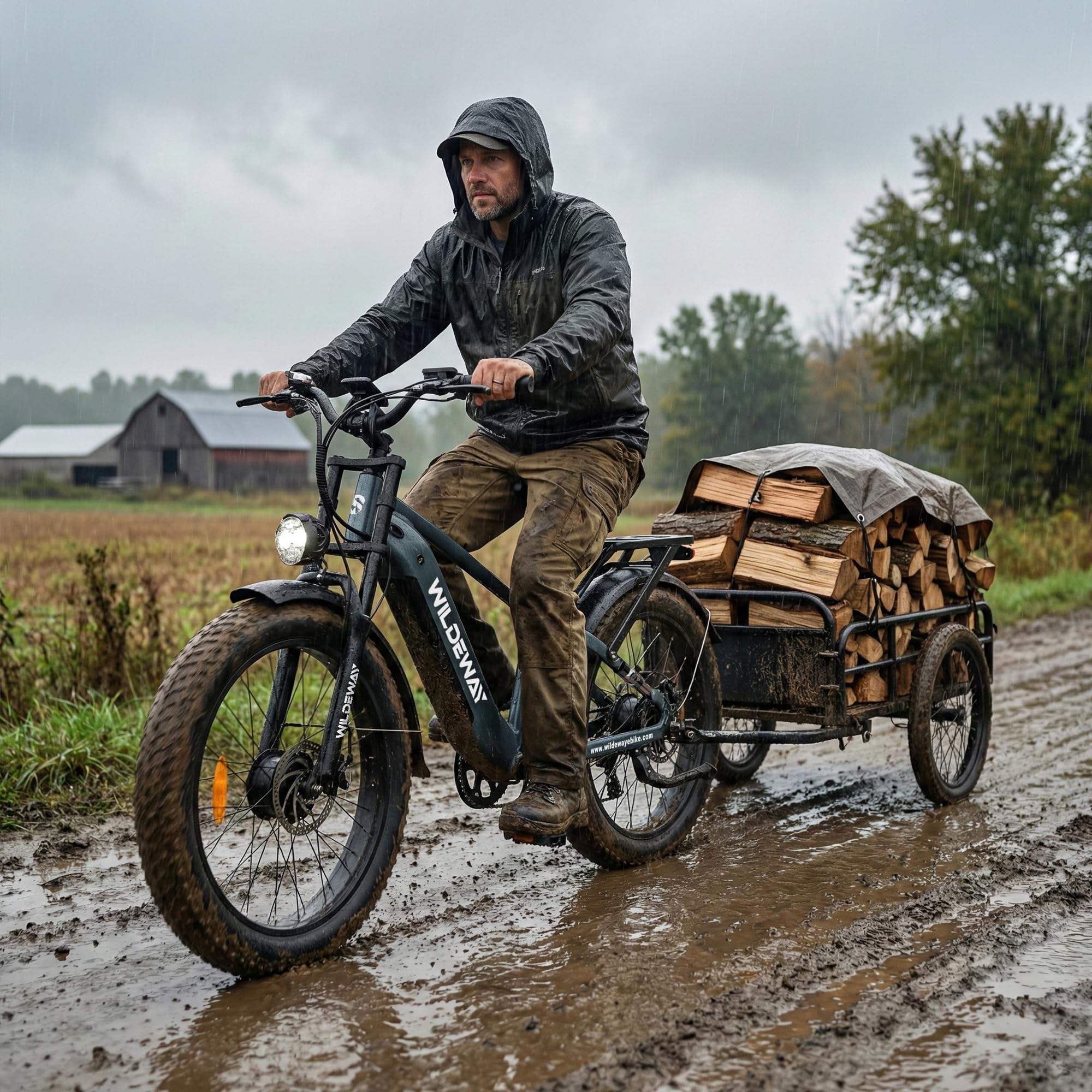 SOARED Adult electric mountain bike featuring dual motors, a torque sensor, a removable 48V 30Ah battery, hydraulic brakes, full suspension, and 26×4.0-inch wide tires