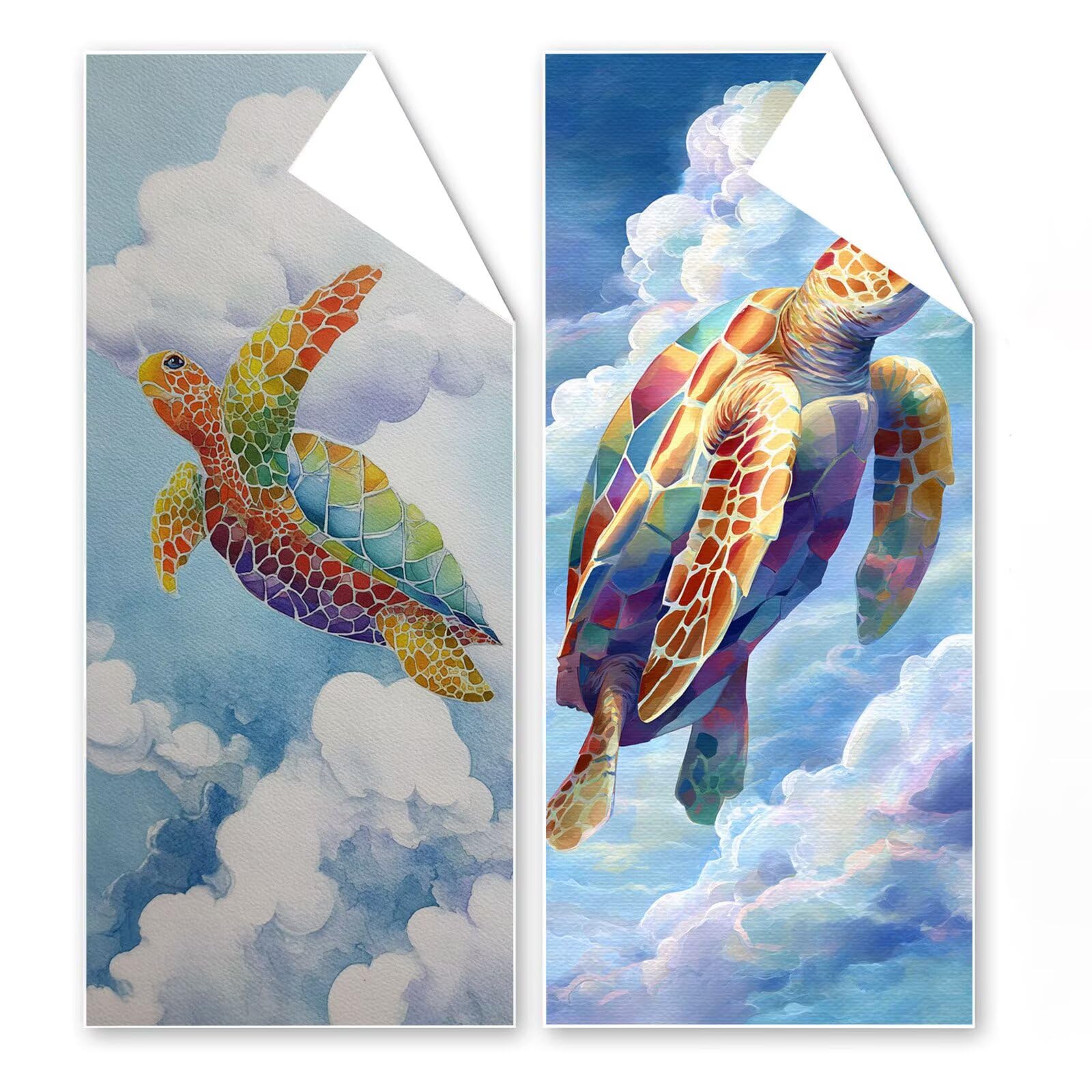 Toalla Playa Grande 80x180 cm, Microfibra Toalla Gimnasio De Secado Rápido, Toallas Baño Sin Arena, Toallas Playa Compacta Hombre Mujer Niños para Deportes, Natación con Bolsa (Tortuga Cielo) G1-1149