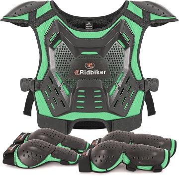 Kids Dirt Bike Gear Motocross Chest Protector Motorcycle Protective Gear Armor Vest Knee Guards Elbow Pads Dirt Bike Riding Gear for Baby Biker ATV