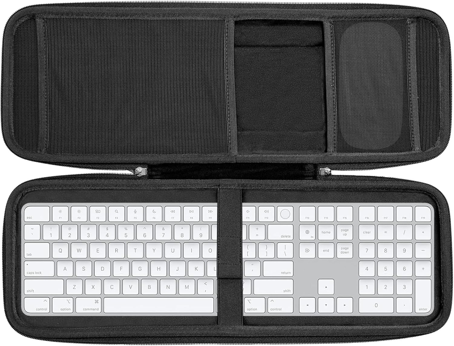 RAIACE Hard Storage Case Compatible with Apple Magic Keyboard + Magic Mouse. (Case Only) - Black