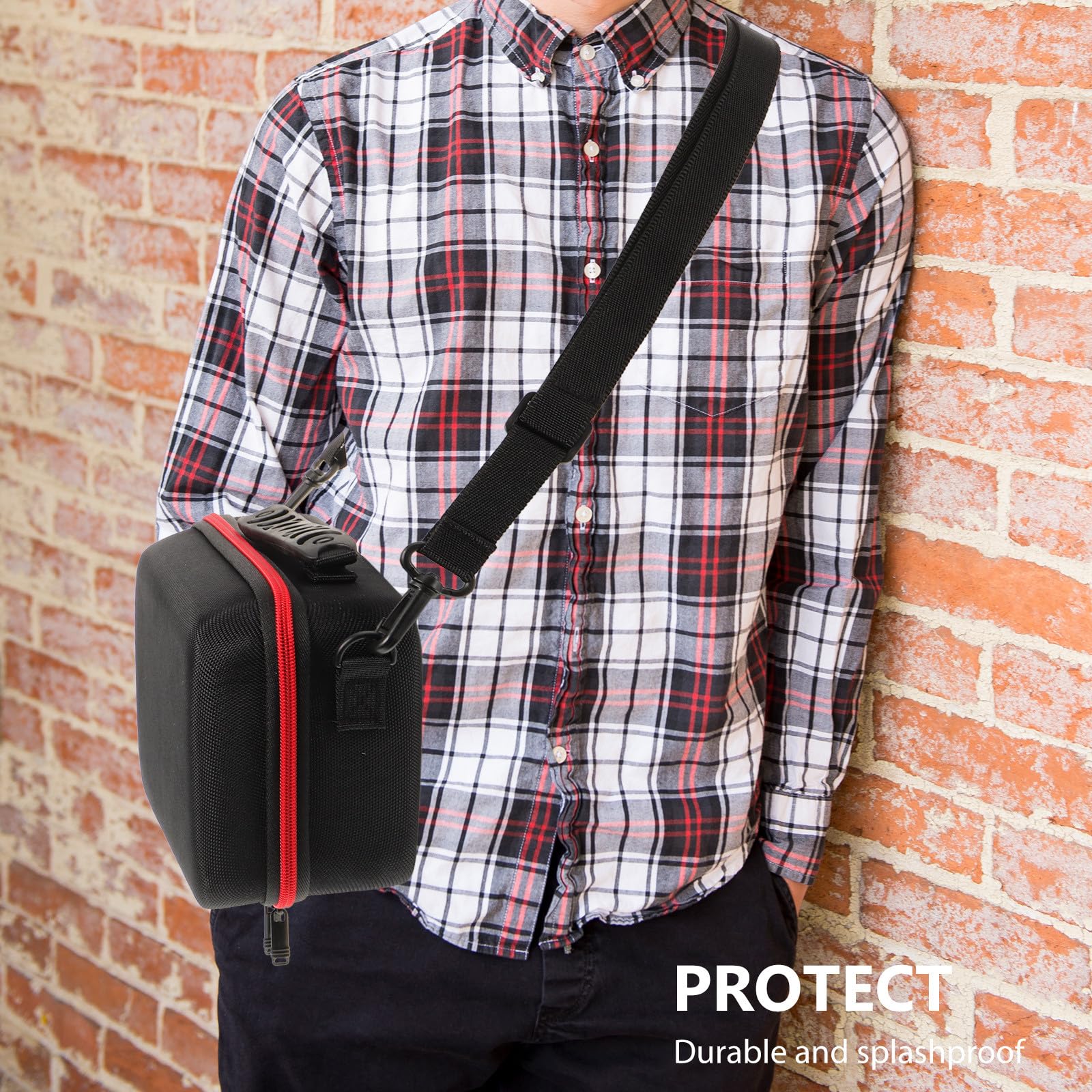 Healvian Custodia Rigida per Fotocamera con Schiuma Protettiva, Borsa Portatile in Eva e Tessuto Oxford Nero con Manico, per Viaggi e Protezione Massima