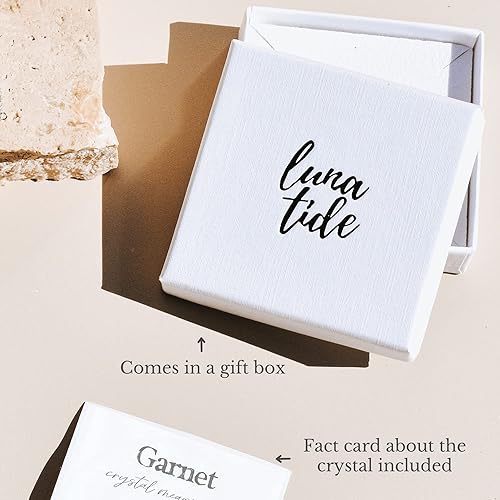 Miniatura 5 de Luna Tide Garnet Dainty Y Necklace in Sterling Silver