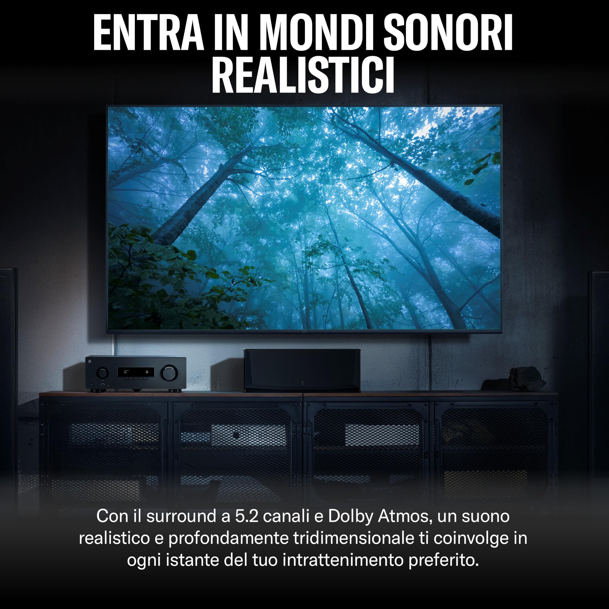 YAMAHA RX300A Sintoamplificatore AV Home Theater 5.2 Canali, Nero