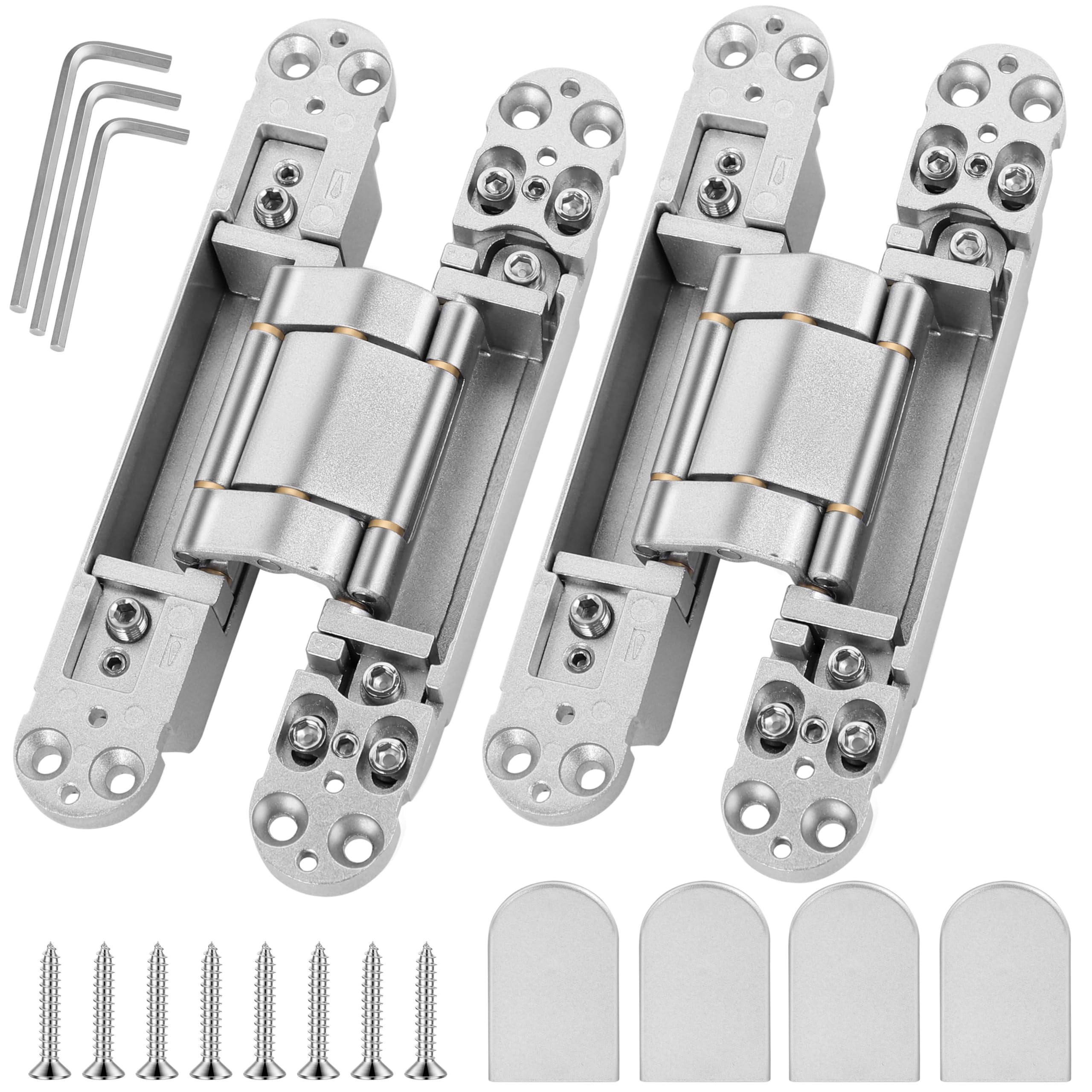 Amazon.co.jp: インビジブルドアヒンジ (2個) - 7インチ シルバー ドア
