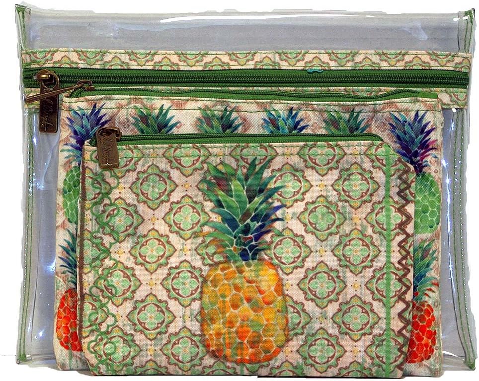 PB Tropical Pineapple 3 Piece Travel Bag Set Organizer