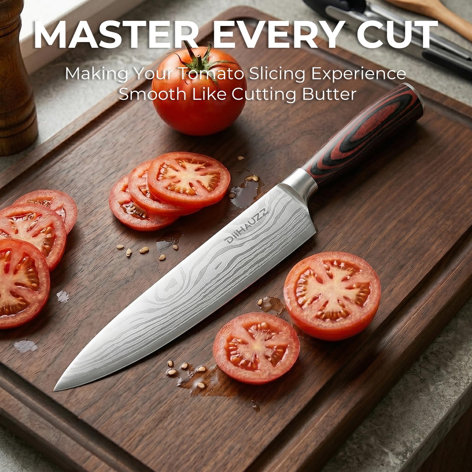 DiiHAUZZ 8 Inch Chef Knife, High Carbon Stainless Steel Kitchen Knife — Amazon image 7