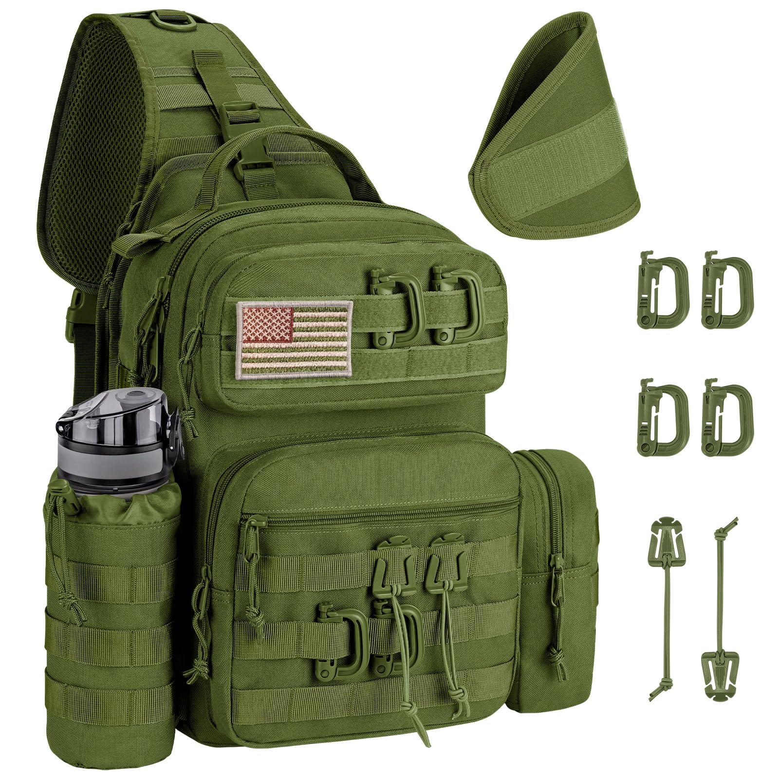CVLIFE Sling Bag for Men Large Tactical Backpack Crossbody EDC Shoulder Bag