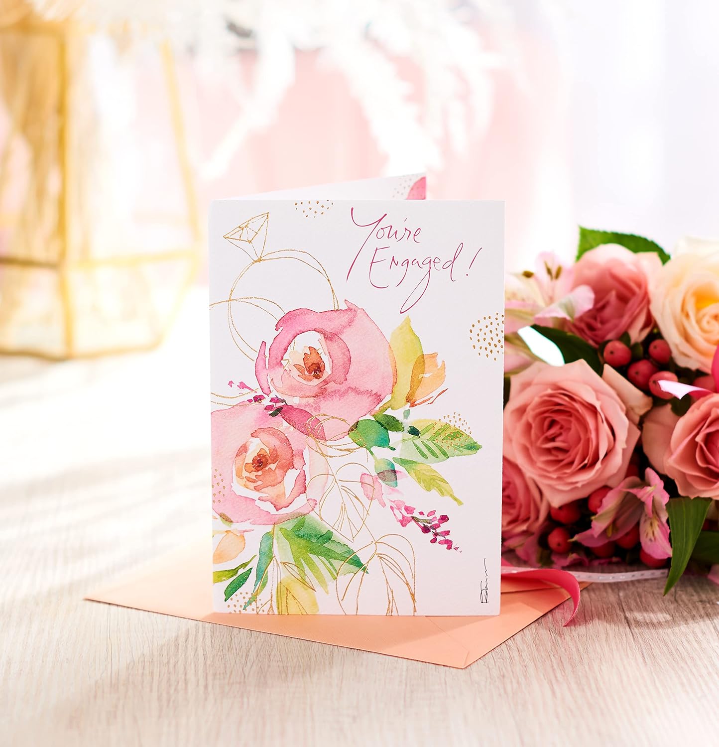 American Greetings Engagement Card - Designed by Kathy Davis (Sweet and Special)