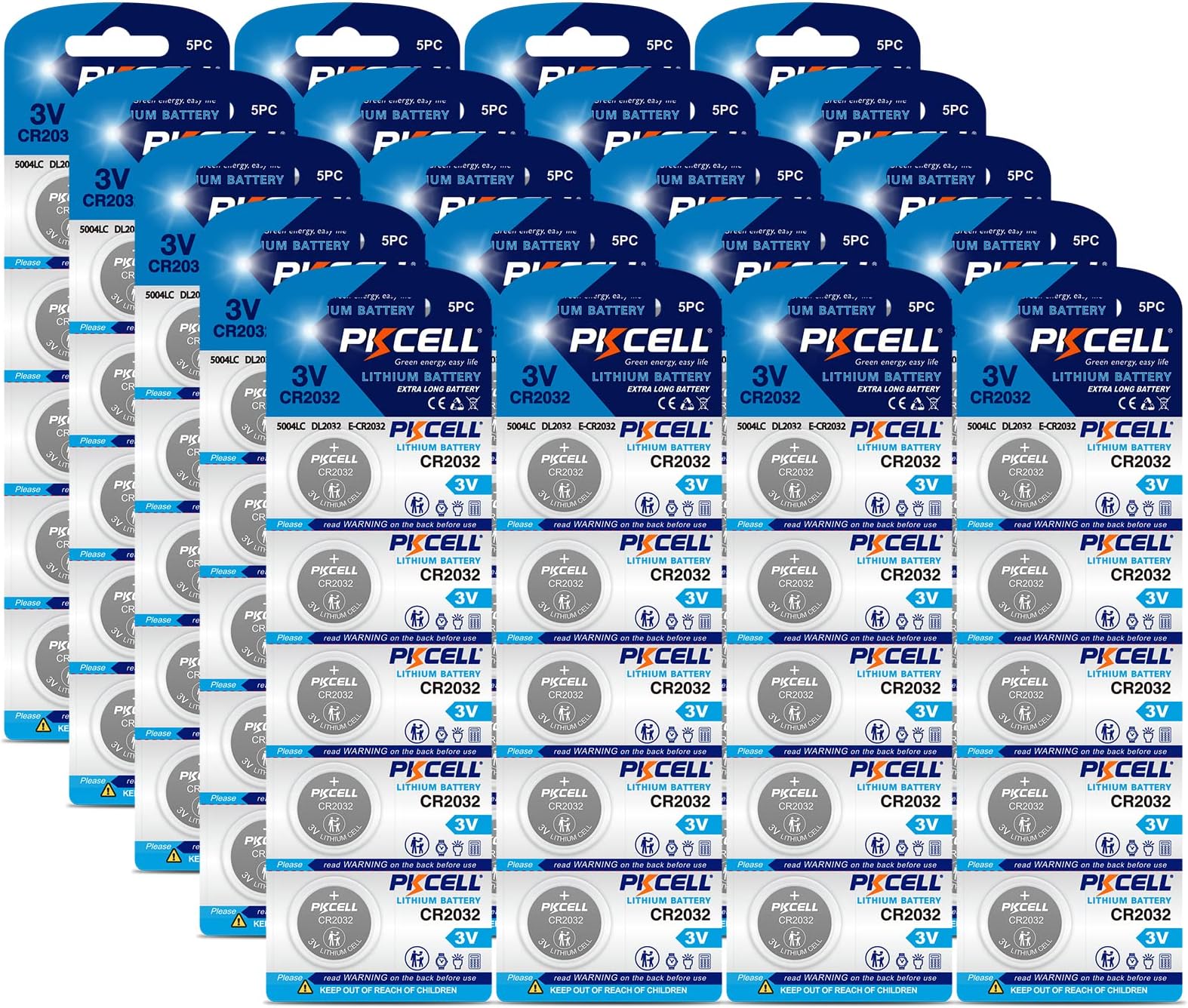 2032 3V Battery, CR2032 Lithium 3v Coin Cell Battery 2032