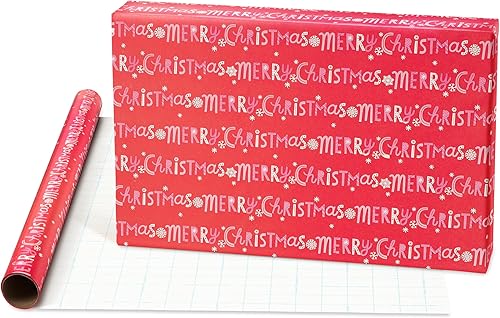 Miniatura 6 de American Greetings Juego de papel de regalo de Navidad rosa de 120 pies cuadrados, rojo y rosa (4 rollos de 30 pulgadas x 12 pies, 7 lazos, 30