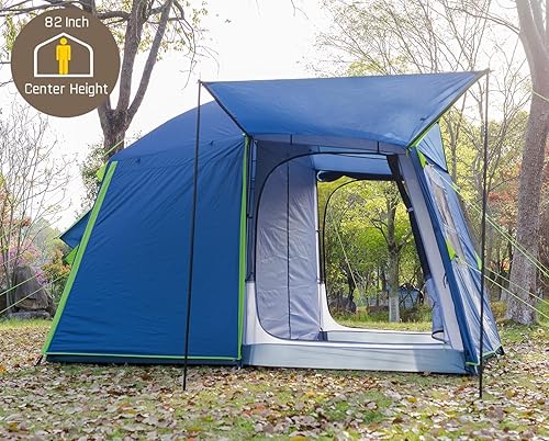 Miniatura 3 de Three Bears Tienda de campaña para 6 personas, 118.110 in impermeable de doble capa con divisores de habitación, tienda familiar con hebillas de