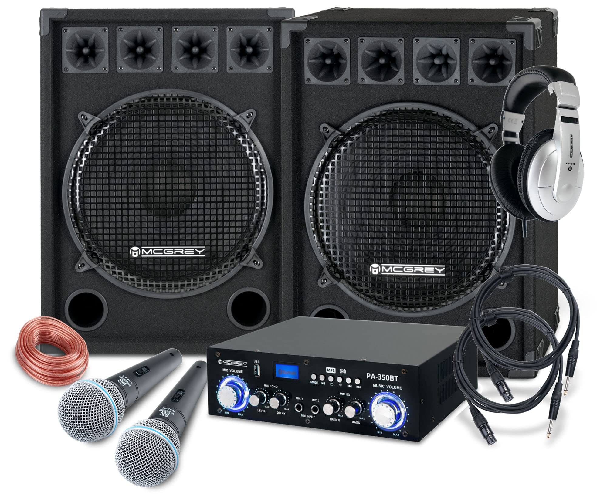 McGrey DJ Karaoke Set Completo Party-2500 1600W