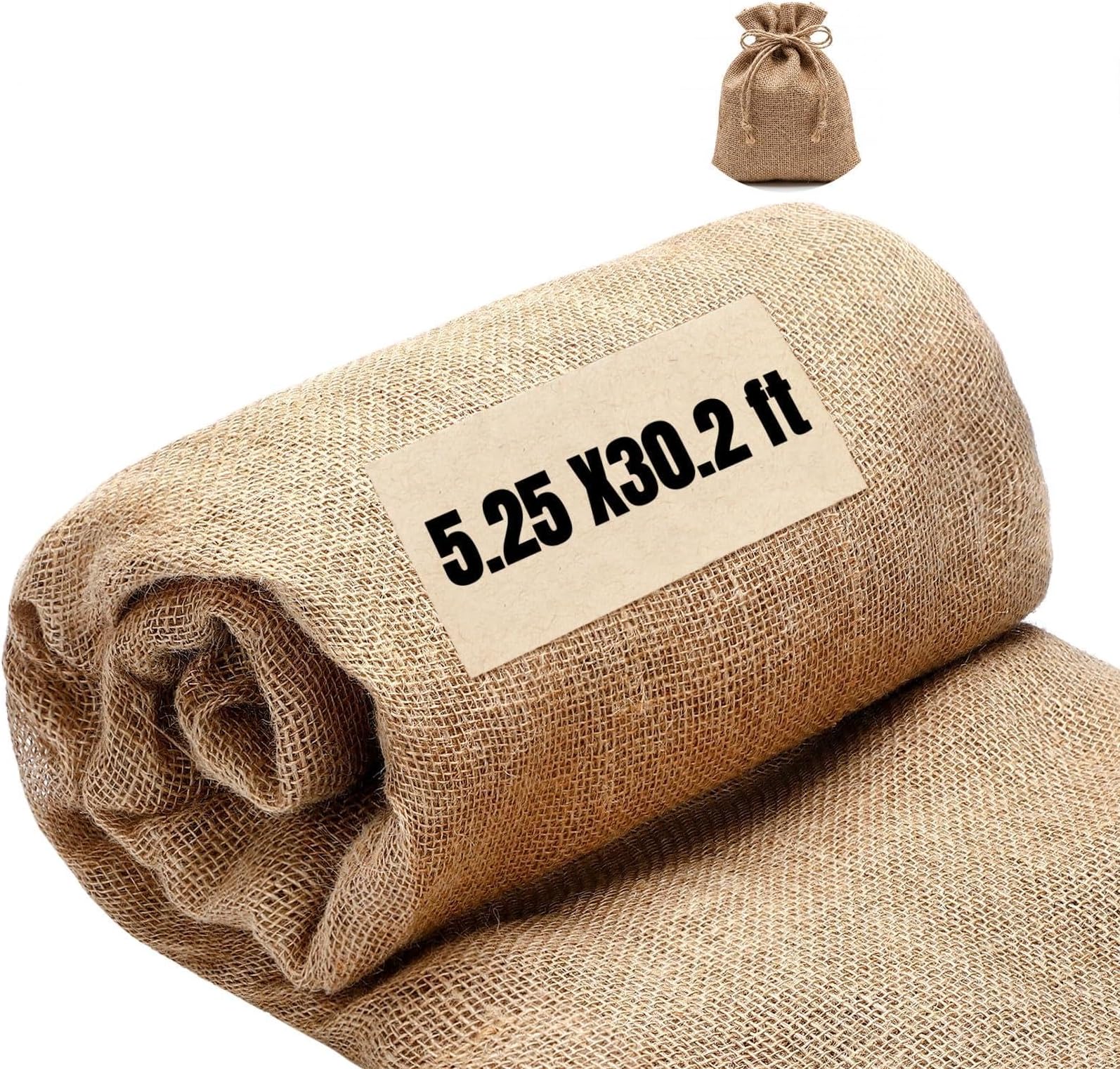 63 Inch x 30 Feet Burlap Roll - Wide Natural Burlap Fabric for Mother's Day Flower Wrapping Multipurpose High Density Burlaps Fabric for Wedding Decoration Table Runner DIY Crafts Holiday Gift Wrap‌