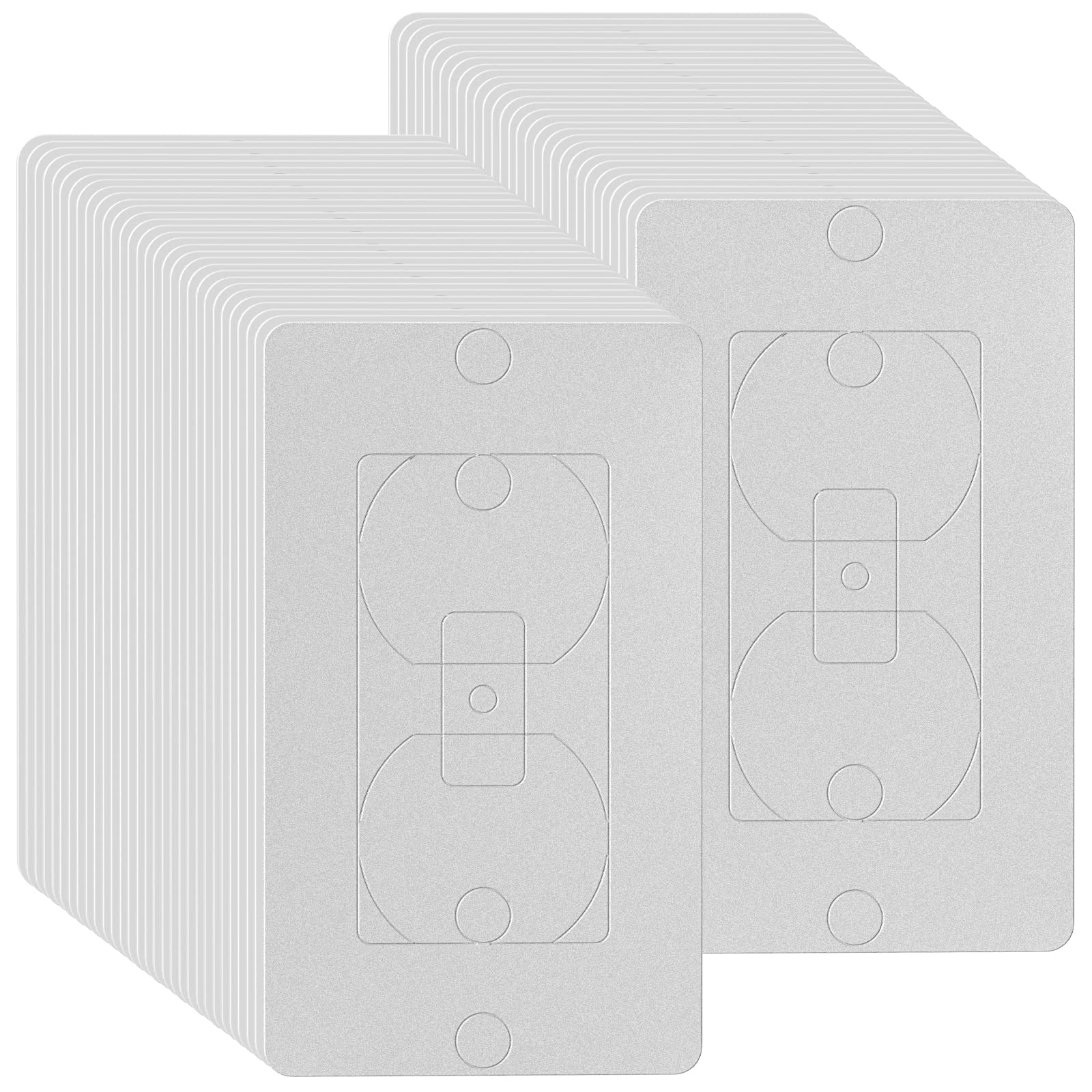 50 Stück Wanddichtungen Für Steckdosen & Schalter – EVA Isolierpads 6,3x10,7 Cm, Schwarz, Wetterfest