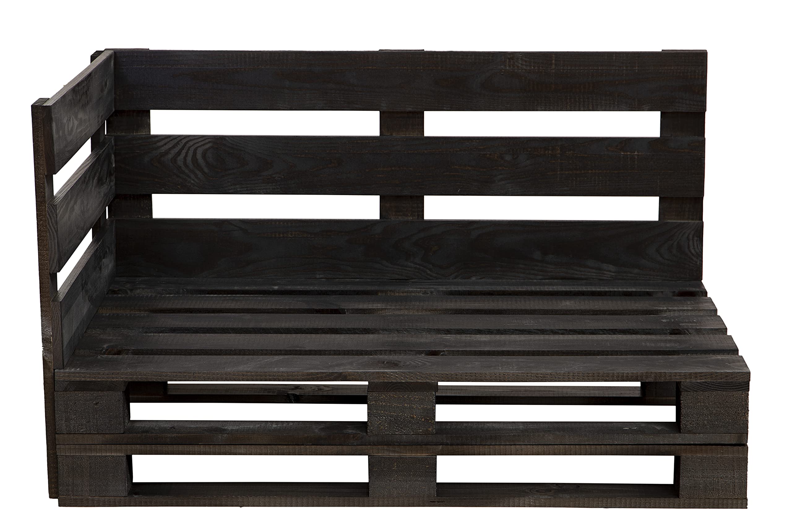 Chaise Longue Sofa PALETS Lijado Y Cepillado Interior/Exterior Nuevo Sillon PALETS/Sofa para Patio (120cm X 80cm, Ebano)