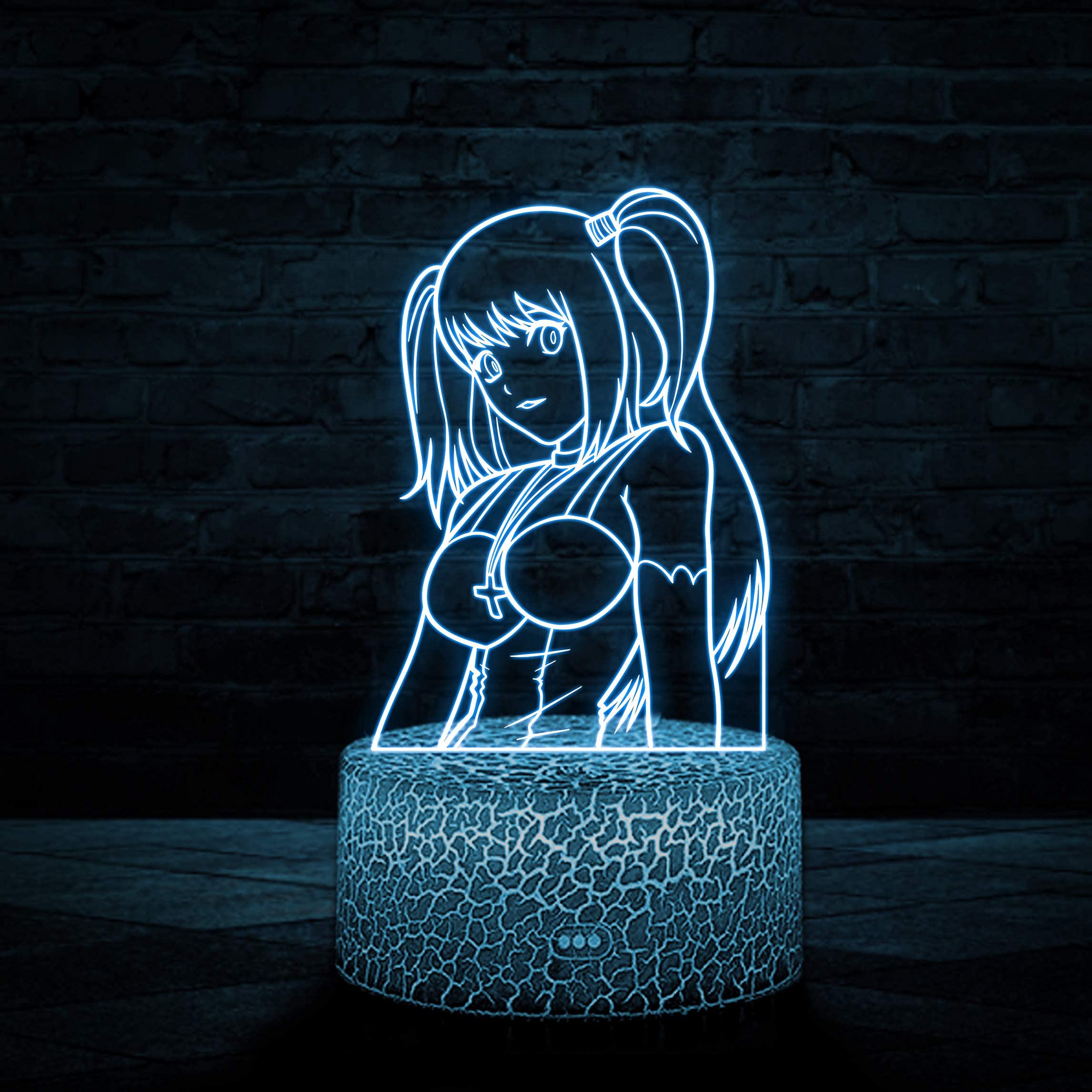 KJsdaADSA3D Led Night Light Anime Misa Amane Desu NOTO 7 Colors Table Lamp Home Decor Light -Remote Control