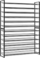 Vista 1 de Shoe Rack, Long Shoe Organizer,Max Holds 75 Pairs,12 Tier Metal Shoe Storage Shelf,6-Tier Stackable Shoes Organizer for Garage, Entryway,Black