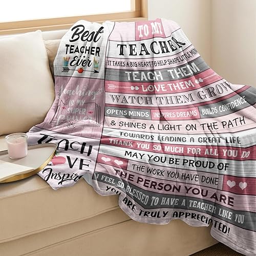 Miniatura 4 de Regalos para profesores, regalos de agradecimiento para profesores, regalo para profesores para mujeres, manta para profesores de 60 x 50 pulgadas,