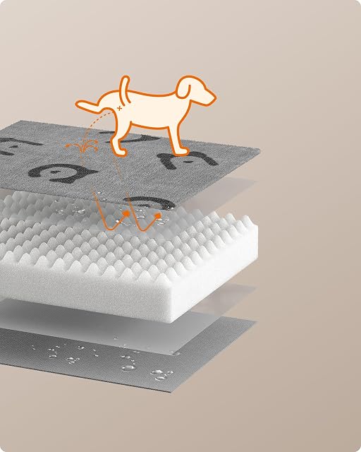 Foto 6 de 7 de Feandrea Cama para Perros, Cama para Mascotas, Espuma Corrugada Preformada, con Asa, Extraíble, Doble Cara