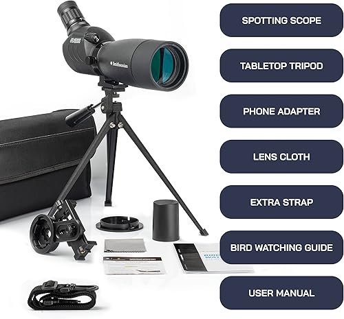 Miniatura 2 de Omano Smithsonian - Visores de observación para disparar objetivos  20-60 x 60 pulgadas para observación de aves  El mejor visor de detección con