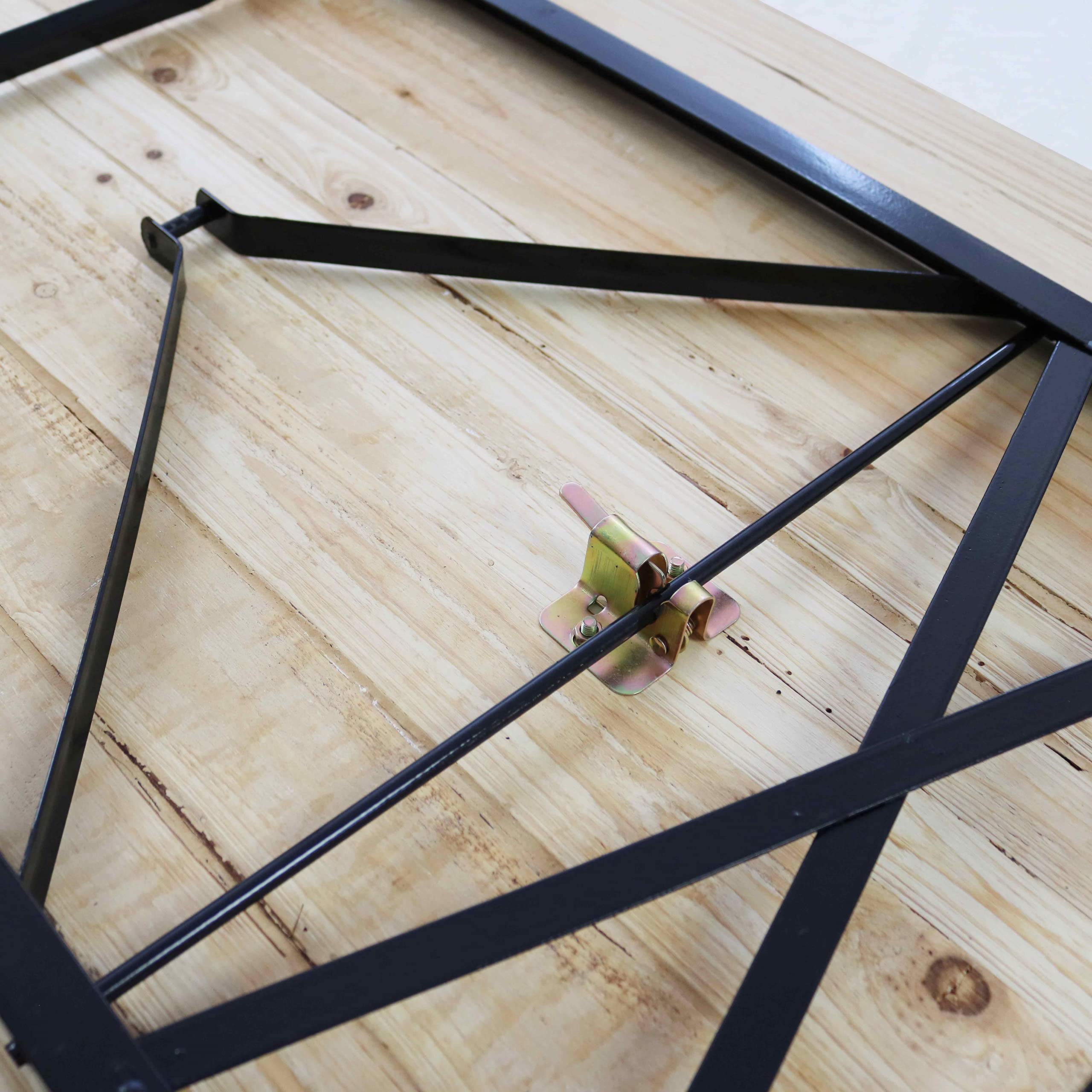 MobEventPro Table en Bois 180 cm Brasserie Pieds pliants