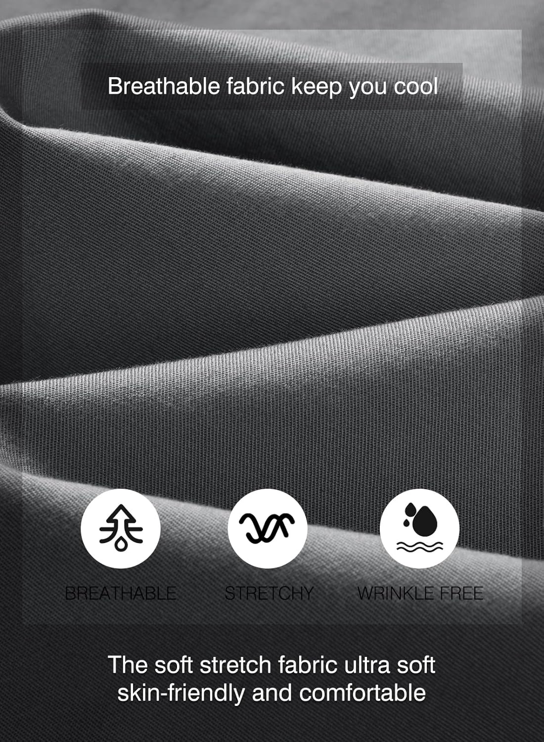 JMIERR Mens Casual Joggers Pants - Cotton Drawstring Chino Cargo Pants Hiking Outdoor Twill Track Jogging Sweatpants Pants - Image 5