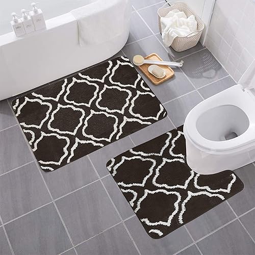 Miniatura 40 de YHF - Alfombras de baño de 20 x 32 pulgadas, extra gruesas y suaves, de microfibra peluda, lavables a máquina, alfombras de baño absorbentes, tapete